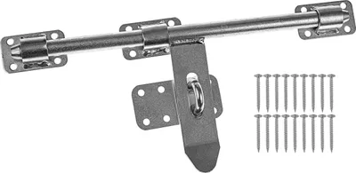 Produktbild von Torriegel Mit Vorhängeschloss 340Mm Türriegel Verzinkt Riegelschloss Bolzenriegel Garagentor