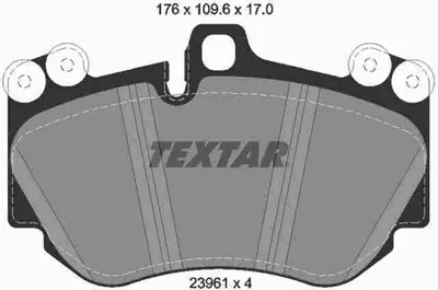 Obrázok produktu pre TEXTAR Sada brzdových doštičiek, kotúčová brzda Časť: 2396101