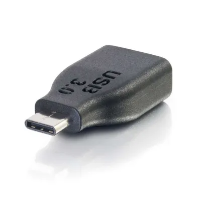 Produktbild von C2G USB C to USB Adapter - USB C 3.1 to USB A Adapter - M/F - USB-Adapter - USB Typ A (W) zu 24 pin USB-C (M) - USB 3.0 - Schwarz