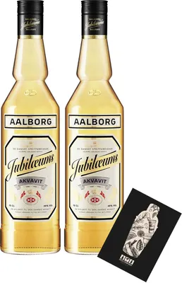 Produktbild von Aalborg 2er Set Jubilaeums Akvavit 2x 0,7L (40% Vol) Aquavit aus Dänemark- [Enthält Sulfite]