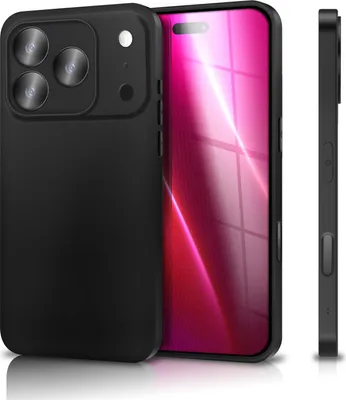 Zdjęcie produktu dla Etui "Strider" do iPhone 17 Pro Max - 1,28 mm ultra cienkie, matowe wykończenie, przyciski chroniące przed kurzem, ochrona przed plamami, miękka w dotyku obudowa - czarne
