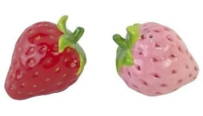 Produktbild von Set Salz und Pfeffer Keramik Erdbeer Frutta, Rot,7x6x6cm je Streuer