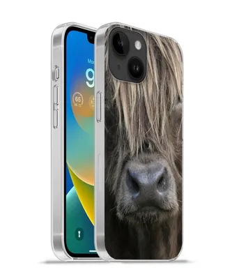 Produktbild von MuchoWow® Handyhülle Schutzhülle Hülle für Apple iPhone 14 - Softcase Schottischer Highlander - Braun - Nase Silikon Softcase Handy Hülle - Mobiltelefonhülle