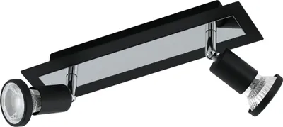 Produktbild von SARRIA Spot - L30 x B7 cm - schwarz, chrom - 2X4,5W inkl. - IP20