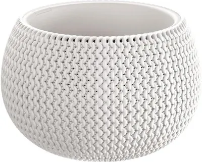 Produktbild von PROREGAL Blumentopf Strickmuster Bowl 290x195mm, weiß