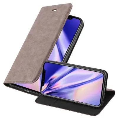 Image de Cadorabo Housse pour Apple iPhone XR Housse de protection marron Etui pour téléphone portable Case Cover Fermeture magnétique