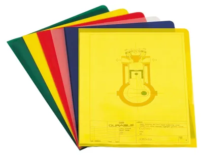 Obrázok produktu pre DURABLE Prehliadací obal A4 vysoký PP 0,12 mm farebný sortiment. 100 ks