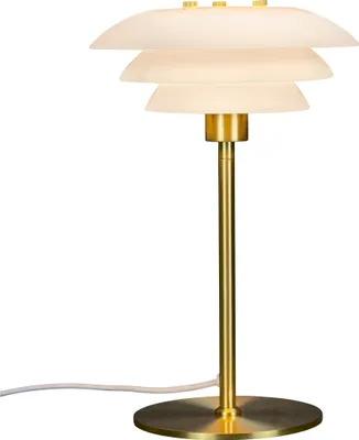 Produktbild von Tischlampe, Tischleuchte, Nachttischlampe, Schreibtischlampe, LED Leselampe, Kleine DL20 Opal/ Messing