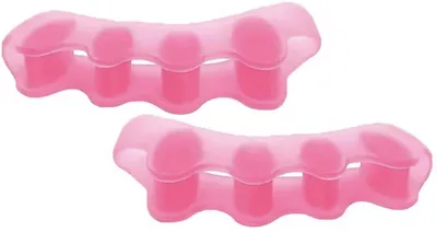 Obrázek produktu pro Silikonové rozvěrač prstů – korektor provalené klenby prstu – korektor prstů – silikon – ochrana prstů – růžová barva – 2 páry – rozvěrač prstů – CHPN
