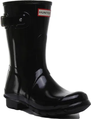 Produktbild von Hunter Orig ale Frauen Gloss Kurz Regenstiefel Schwarz – undefined / Schwarz