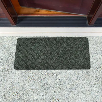 Produktbild von Fußmatte Türvorleger Bodenmatte Textil Melbourne Pflasterstein Grün Robust Wasserabweisend Breite 40 cm Länge 80 cm