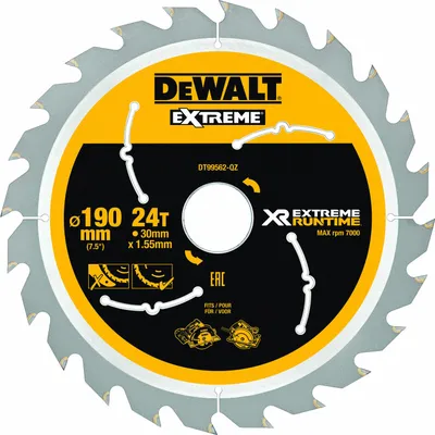 Produktbild von Dewalt DT99562-QZZ Kreissägeblatt 190x30 mm 24T Holz