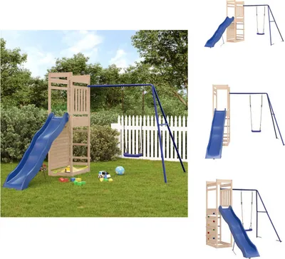 Produktbild von vidaXL Spielturm Massivholz Kiefer -  Schaukeln & Spieltürme