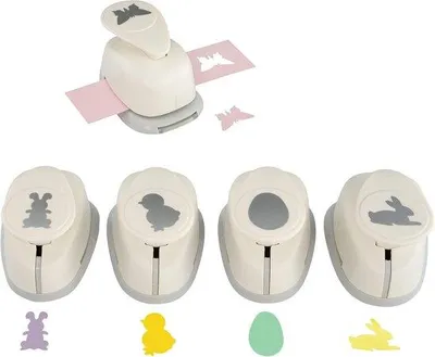 Produktbild von Motivstanzerset 5 Stück Ostern 2,54 cm - Praktisch für Hobby und Basteln