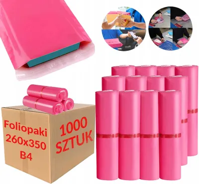 Obrázok produktu pre Balenie kuriérskej fólie Ružová B4 260x350mm - 1000 ks.
