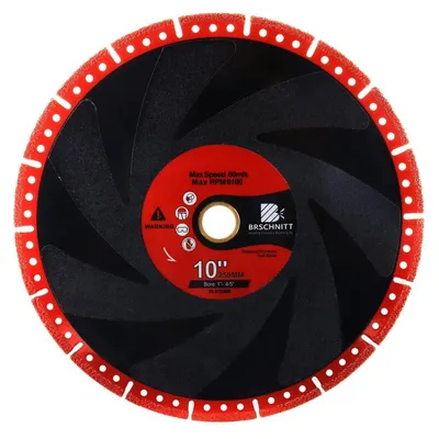 Image de Disque de tronçonnage diamanté de 250 mm pour béton, acier, métal, pierre et maçonnerie