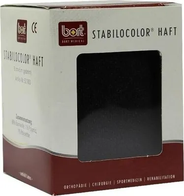 Obrázek produktu pro Bort Stabilocolor lepicí elastické obvazy v různých barvách a šířkách : 8 cm / černá Šířka: 8 cm Barva: černá