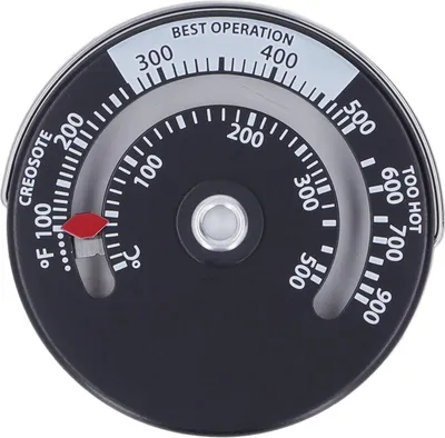 Image de Thermomètre de four magnétique 0-500 ℃ Commutateur en alliage d'aluminium haute précision pour cheminée