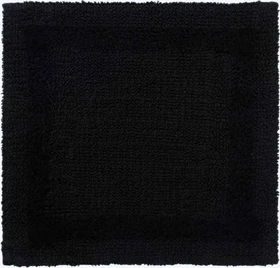 Produktbild von HOMESCAPES Duschvorleger schwarz 50x50 cm aus 100% Baumwolle
