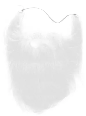 Image de Fausse barbe de fête Fausse pilosité faciale Moustache en peluche pour accessoires de costume Blanc