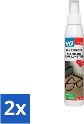 Produktbild von HG – Brillenreiniger – Für kristallklare Gläser – 125 ml - Vorteilspack - 2 Stücke
