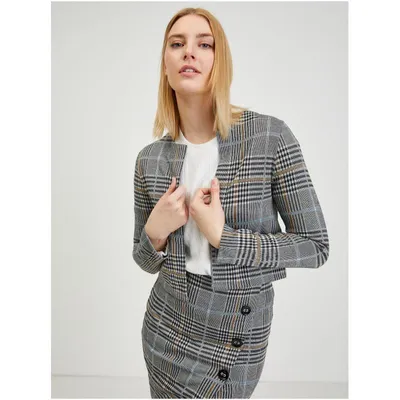 Produktbild von Orsay Grauer karierter Damenblazer DP-3541879__L