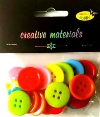 Immagine prodotto di Bottoni colorati pastello 23 mm 19 g circa 20 pezzi