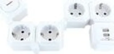 Obrázok produktu pre SCHWAIGER 660074 Flexibilná viacnásobná zásuvka 6-násobné pripojenie Schuko USB Viacnásobná zásuvka ON-OFF vypínač 1,5 m kábel pohyblivý otočný Viacnásobná zásuvka biela