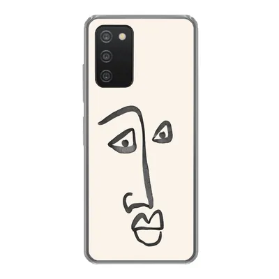 Produktbild von MuchoWow® Handyhülle Schutzhülle Hülle für Samsung galaxy a73 Gesicht - Augen - Strichzeichnung Silikon Softcase Handy Hülle - Handyhülle