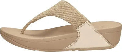 Produktbild von FitFlop Lulu Shimmerlux Toe - Post Sandals  Teenslippers - Beige - Maat 40