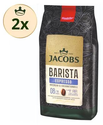 Produktbild von JACOBS Kaffeebohnen Barista Editions Espresso Espressobohnen 2x 1 kg Ganze Bohne