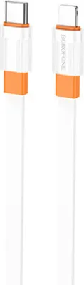 Produktbild von Borofone BX89 USB-C zu Lightning Kabel 20W 1 Meter weiss-orange