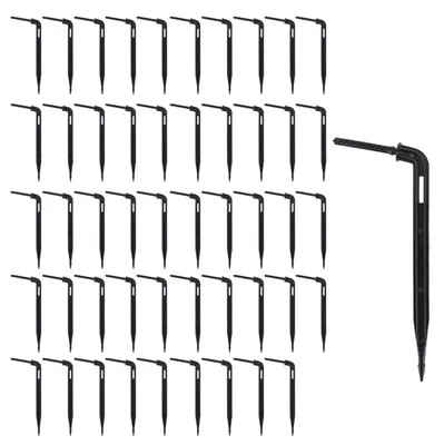 50 Tropfbewässerungstropfer 4/7 mm, 10 cm, schwarz