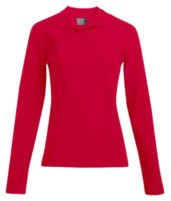 Image de Promodoro - Polo pour femmes à manches longues LT2921 (XL) (rouge feu)