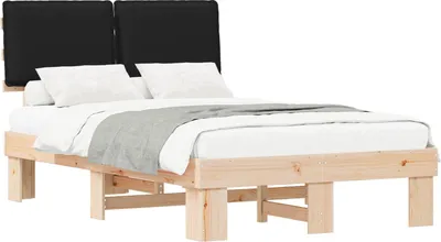 Immagine prodotto di vidaXL Struttura letto con testiera imbottita nera 120 x 190 cm