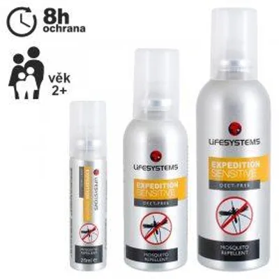 Produktbild von Lifesystems Expedition Sensitive Spray 100 ml Grauer Insektenschutz