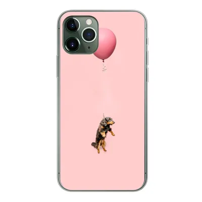 Produktbild von MuchoWow® Handyhülle Schutzhülle Hülle für iPhone 11 Pro Dackel schwebt durch einen Ballon nach oben Silikon Softcase Handy Hülle - Handy