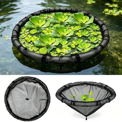 Produktbild von Schwimmender Teichschutzring 45cm, Pflanzenschutz für Wasserpflanzen, feinmaschiges Netz, Fischschutz, einfach einsetzbar