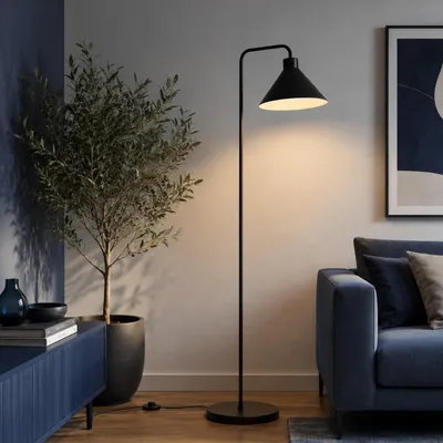 Produktbild von Opviq, Hochwertige Stehlampe (E27, max. 40W) Schwarz, Metallkörper, IP20
