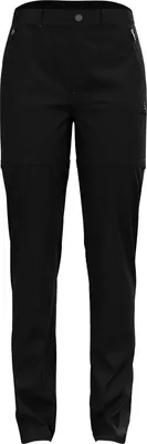 Schwarze Odlo Ascent Light Zip-Off-Hose mit Reißverschlusstaschen und abnehmbaren Hosenbeinen