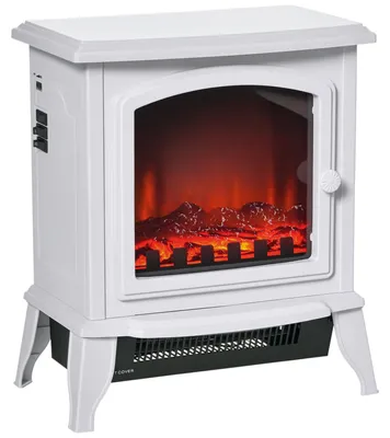 Produktbild von HOMCOM Elektrokamin, Standkamin mit LED-Flammeneffekt, 2000W Kaminofen, Metall