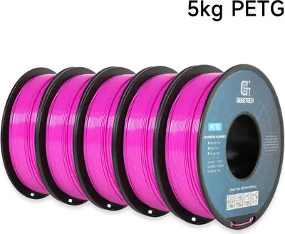 Produktbild von 3D-Drucker Filament - PETG 1,75 mm - 5 kg Spule - 343 m - Für FDM 3D-Drucker - Vakuumverpackt - Rosa