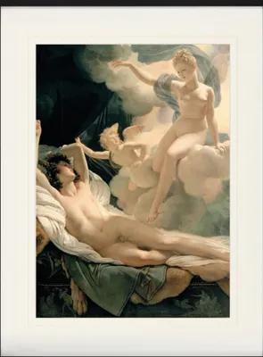 Zdjęcie produktu dla Pierre Narcisse Guérin Oprawiony obraz z eleganckim passe-partout | obrazy ścienne | w ramie obrazu - Morfeusz i Irys, 1811 (80 x 60 cm)