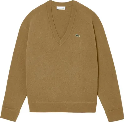Immagine prodotto di Lacoste - Maglia "Carded" da donna, motivo perlato casual GT8048 (36 DE) (Marrone)