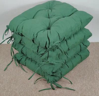 Produktbild von Rattani Stuhlkissen / Sitzkissen Klara  4x ,  42 x 42 x 8 cm Colore dunkelgrün