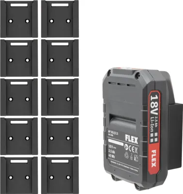 Produktbild von 10x Akkuhalter für FLEX Akku Wandhalter Akkuwandhalter Wandhalterung Halter Flex 18V