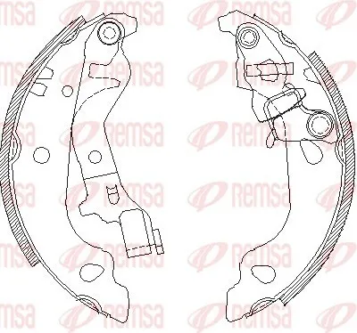 Produktbild von REMSA Bremsbackensatz Trommelbremse Hinten für FIAT PUNTO (188) 4099.00