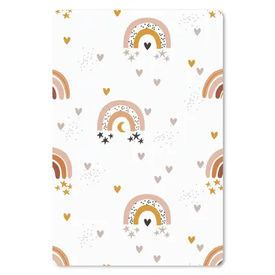 Produktbild von MuchoWow® Mauspad Mousepad Muster - Herzen - Regenbogen 40x60 cm - Mousepads - Maus Mat - Pad - Mausunterlage - Schreibtisch Accesoire