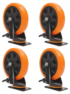 Immagine prodotto di Rotelle, supporto per carichi pesanti, facile installazione, arancione