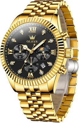 Produktbild von mit Datum Quarz Analog Leuchtziffern Herrenuhren mit Metallarmband Geschenke für Männer